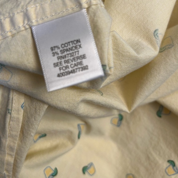 Sonoma Men’s Short Sleeve Shirt Casual Whimsy Lemonade/Cocktail Design - Picture 9 of 10